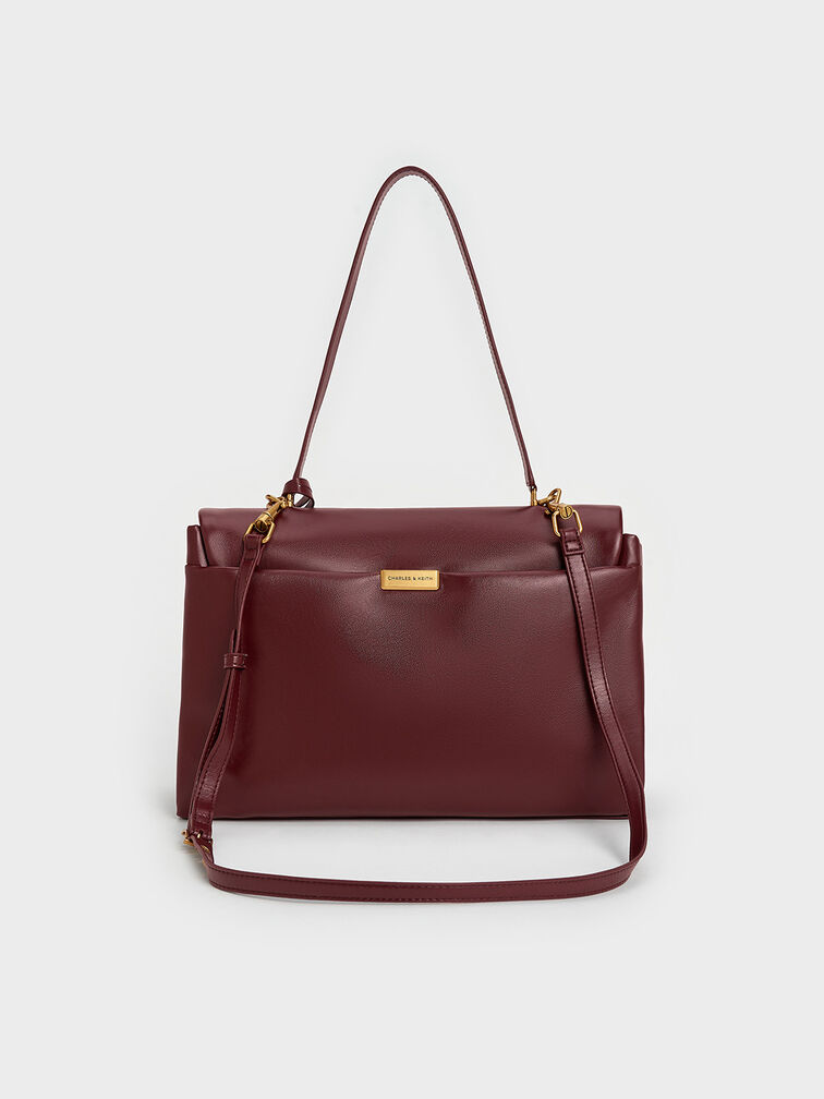 Kerry Top Handle Satchel Bag, Mulberry Plum, hi-res