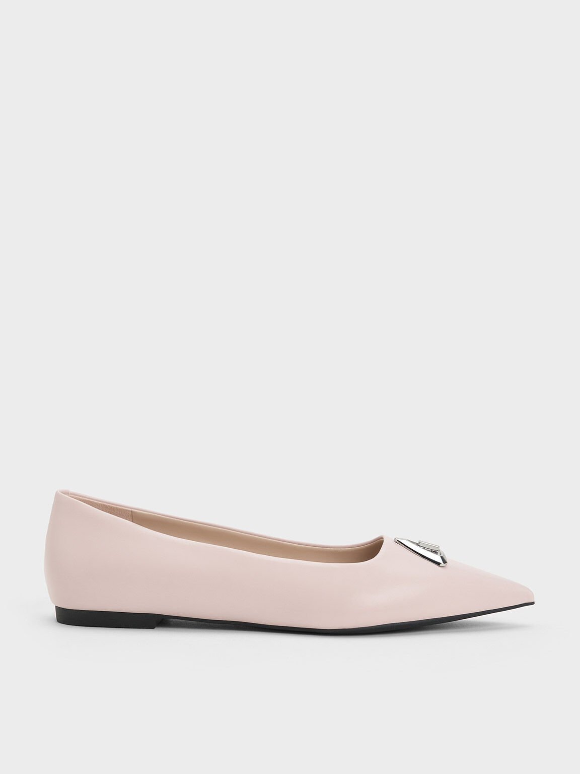 Nude closed new arrivals toe flats