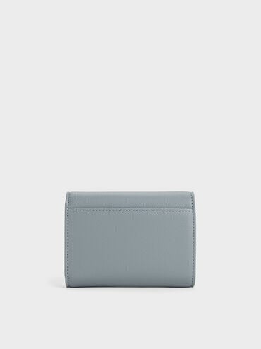 Briony Curved Flap Wallet, Smoky Blue, hi-res