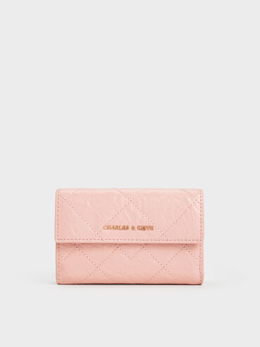 Duo Quilted Fold-Over Wallet, Light Pink, hi-res