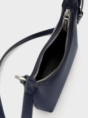 Koi Chain Handle Shoulder Bag, Navy, hi-res