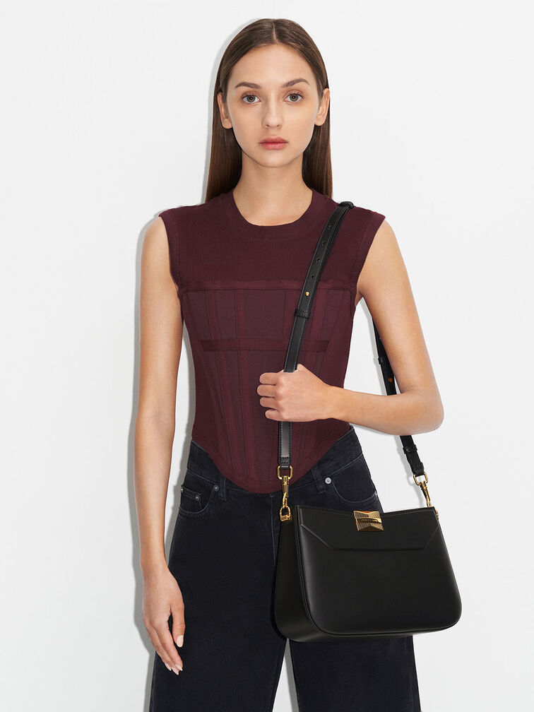 Kalinda Shoulder Bag, Black, hi-res