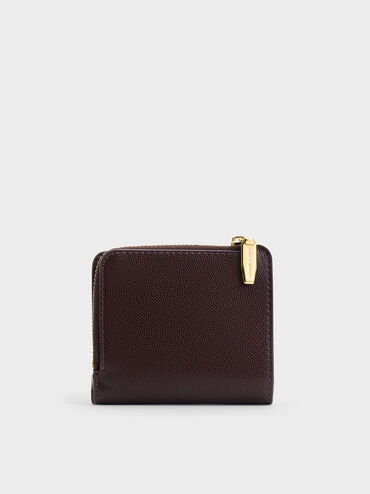 Keely Top Zip Small Wallet, Plum, hi-res