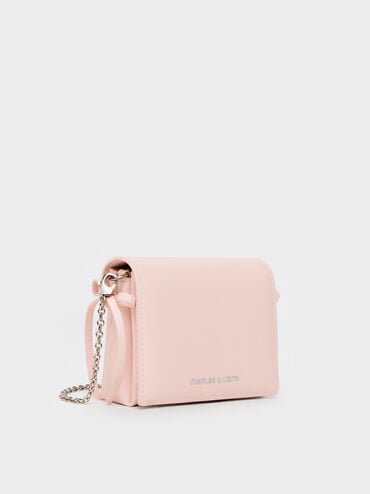 Hazel Bow Small Wallet, Soft Pink, hi-res