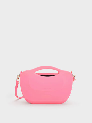 Cocoon Curved Handle Bag, Pink, hi-res