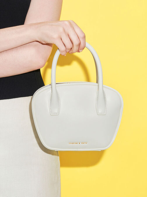 Suki Padlock Tote Bag, White, hi-res