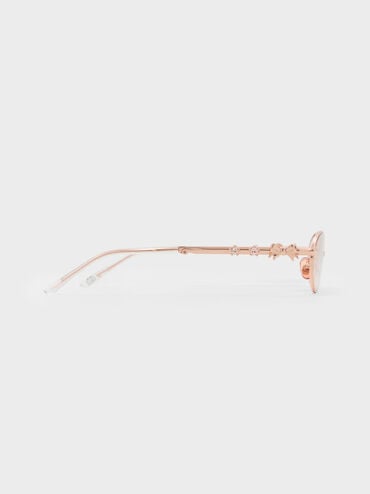 Paige Bow Crystal Sunglasses, Rose Gold, hi-res