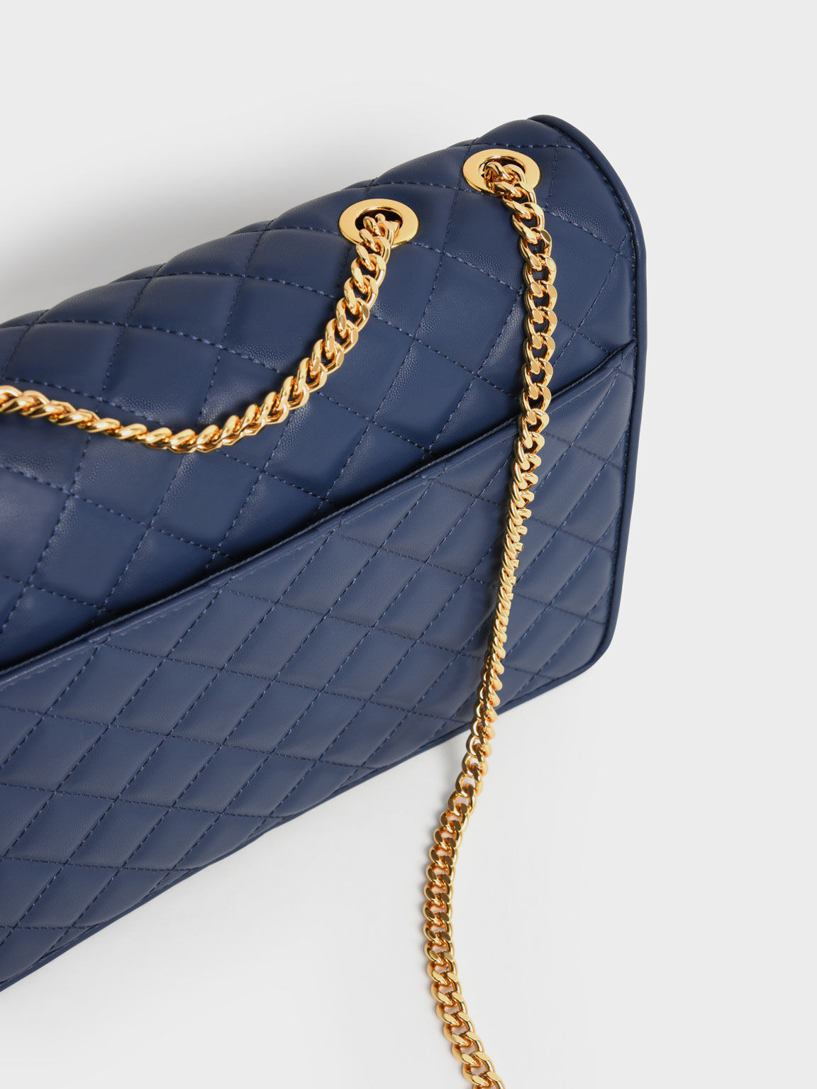 Navy blue quilted handbag discount