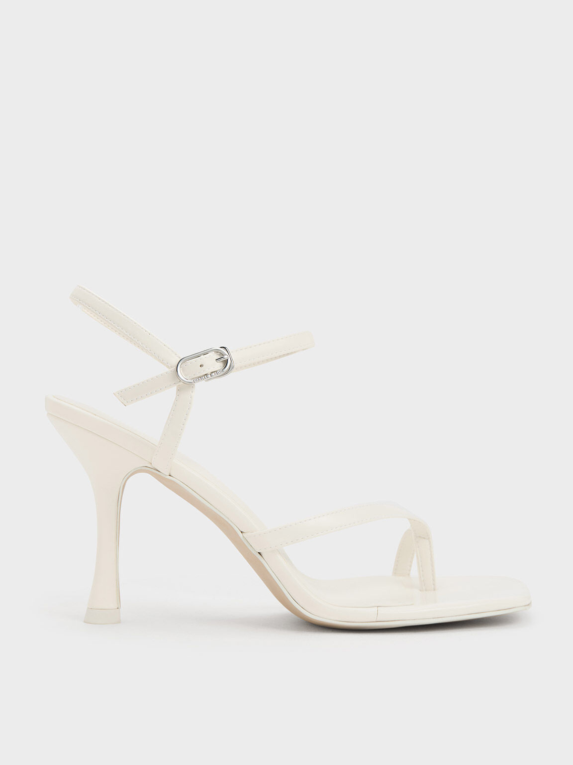 White strappy 2025 mid heels