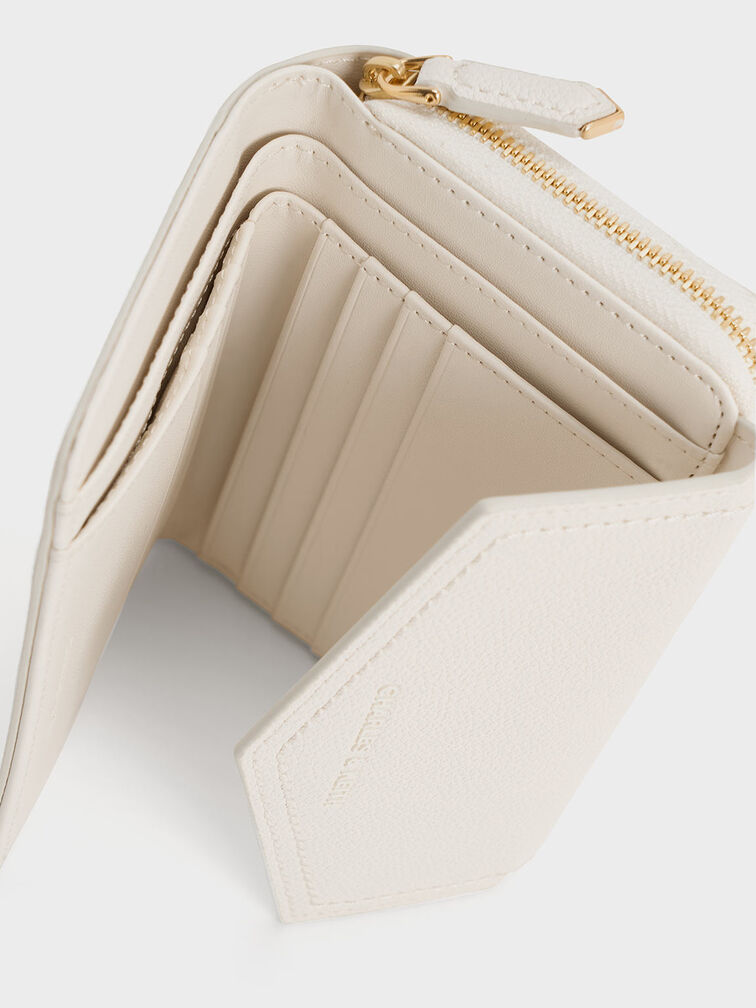 Stitch Trim Envelope Wallet, Cream, hi-res