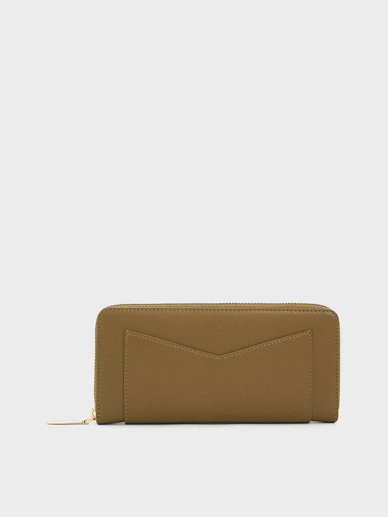 Gaia Zip-Around Wallet, Khaki, hi-res