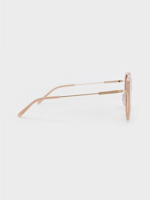 Renee Recycled Acetate Butterfly Sunglasses, Pink, hi-res
