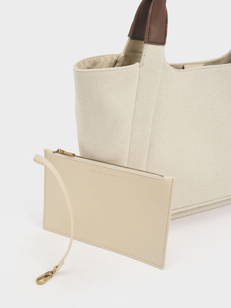 Nova Two-Tone Large Canvas Tote Bag, Multi, hi-res