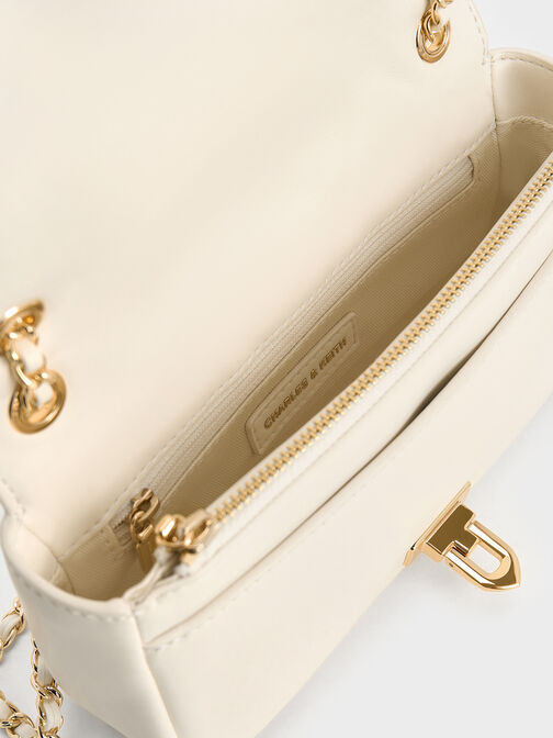 Arwen Diamond-Quilt Shoulder Bag, Cream, hi-res