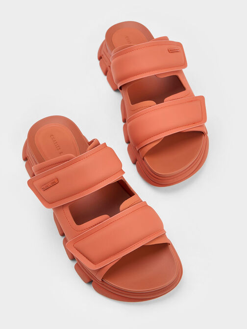 Dash Double Strap Slides, Orange, hi-res