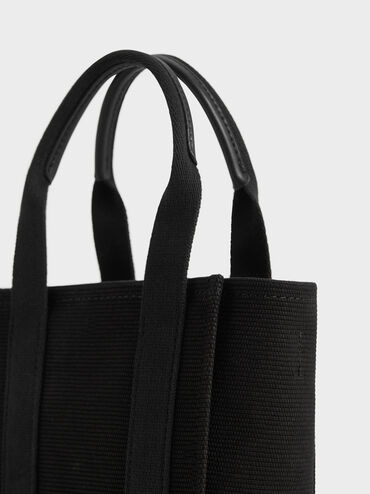 Mini Kay Canvas Tote Bag, Noir, hi-res