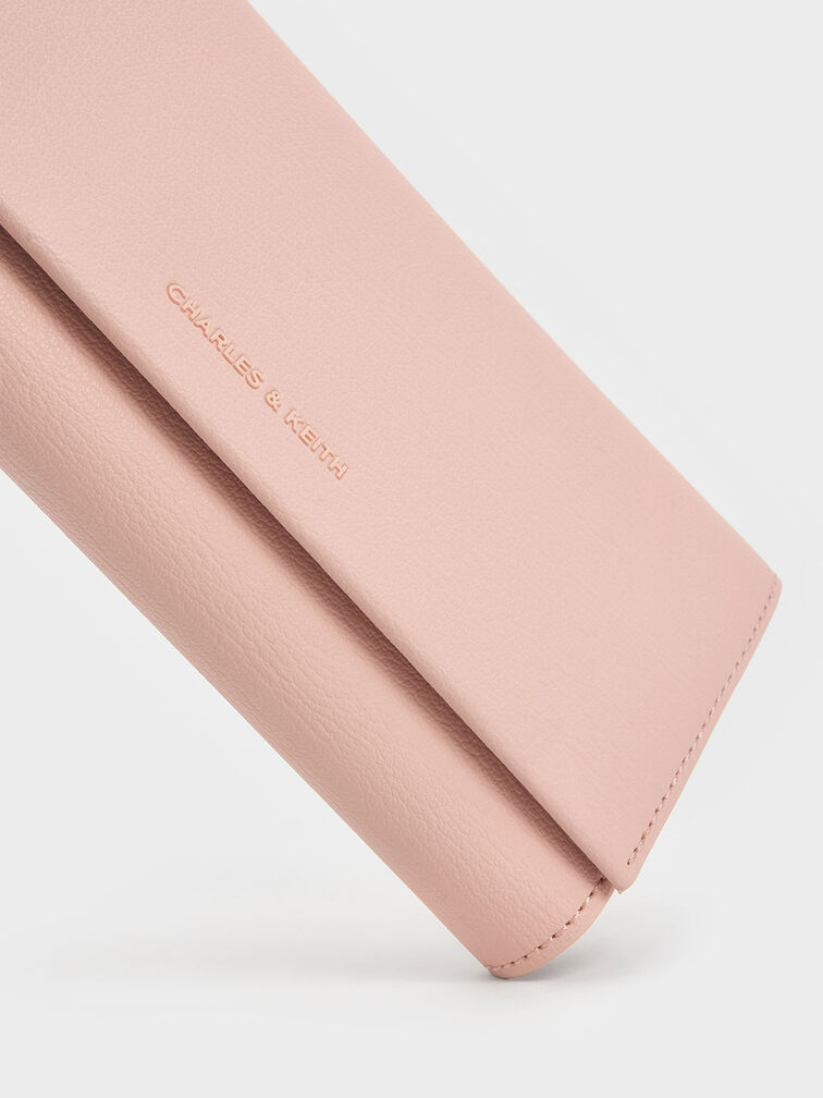 Muriel Front Flap Long Wallet, Pink, hi-res