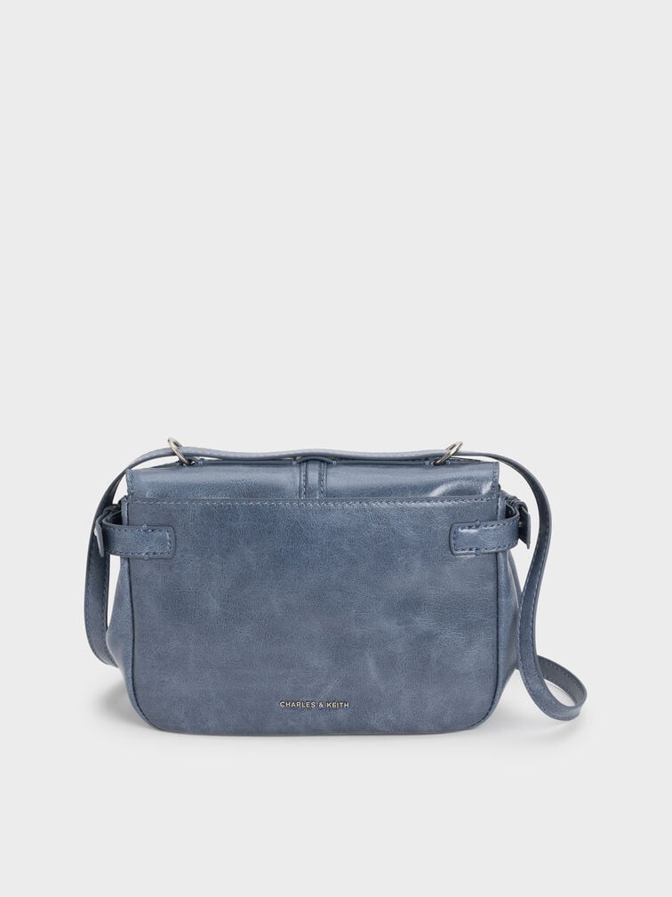 Delfina Chain Crossbody Bag, Distressed Midnight Blue, hi-res