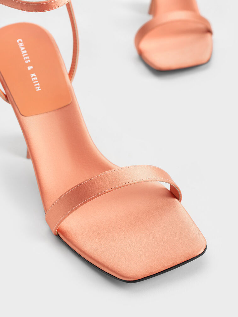 Recycled Polyester Ankle Strap Sandals, Peach, hi-res