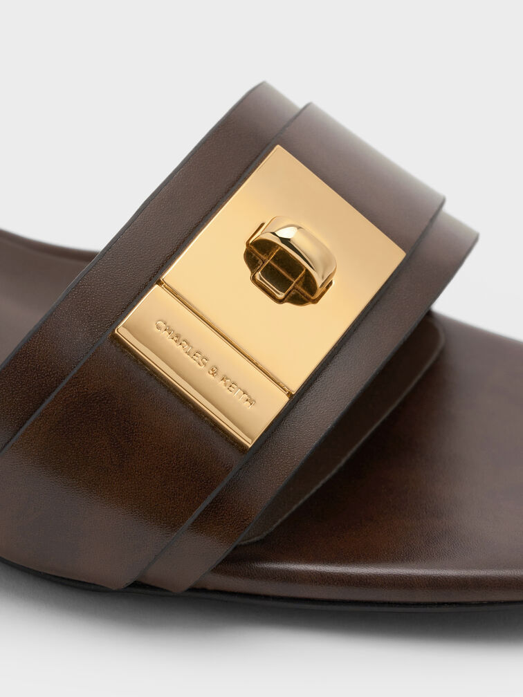 Aelin Kitten-Heel Mules, Espresso Brown, hi-res