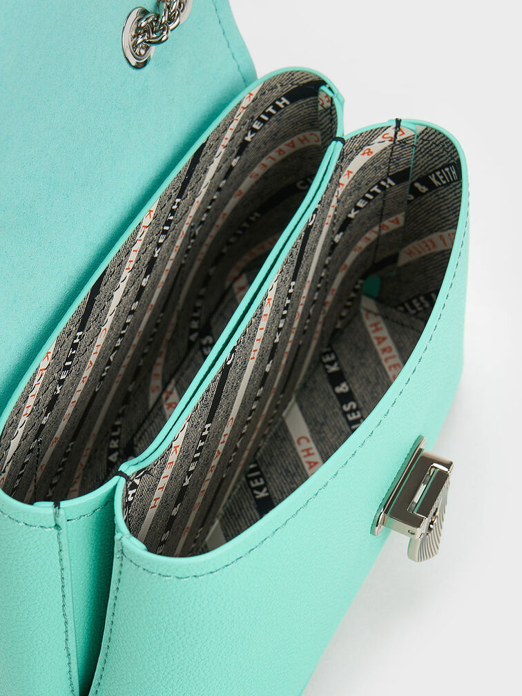 Alcott Push-Lock Chain Bag, Mint Green, hi-res