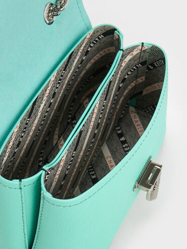 Alcott Push-Lock Chain Bag, Mint Green, hi-res