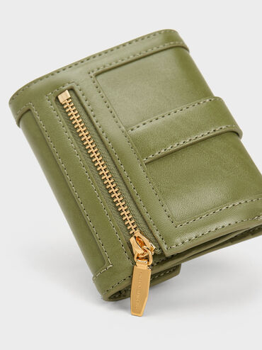 Este Belted Small Wallet, Olive, hi-res