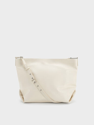 Sianna Slouchy Hobo Bag, Cream, hi-res