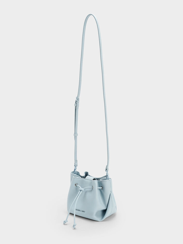 Boaz Drawstring Top Handle Bag, Blue, hi-res