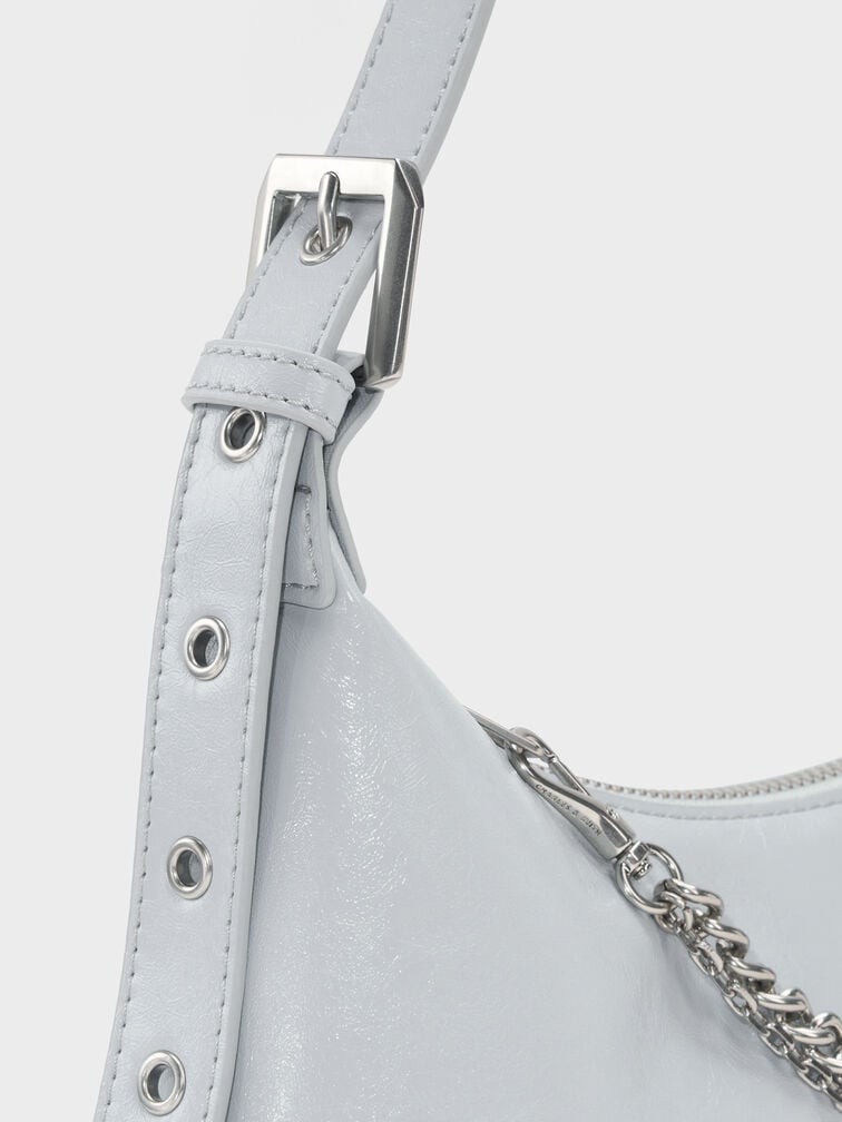Atwood Chain-Embellished Shoulder Bag, Sea Salt Blue, hi-res