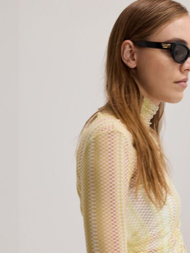 Birdie Recycled Acetate Sunglasses, Noir, hi-res