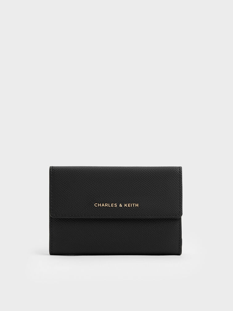 Tricha Turn-Lock Wallet, Black, hi-res