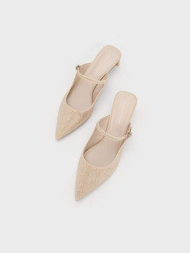 Gem-Embellished Blade Heel Mules, Nude, hi-res