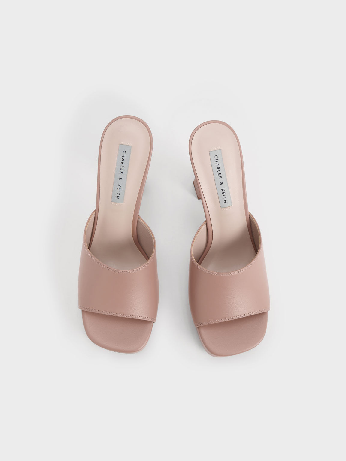 Nude platform mules sales