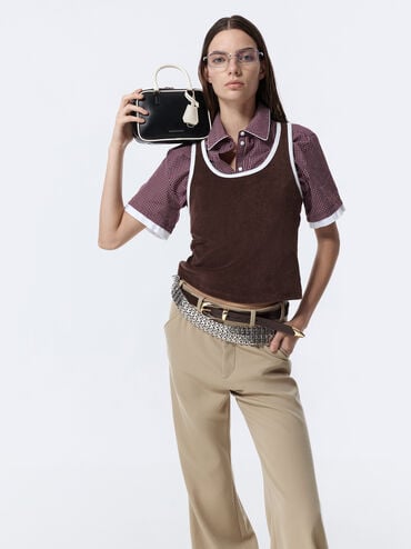 Mini Sianna Two-Tone Bowling Bag, Multi, hi-res