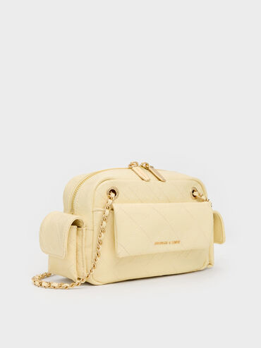 Duo Quilted Crossbody Bag, Butter Yellow, hi-res