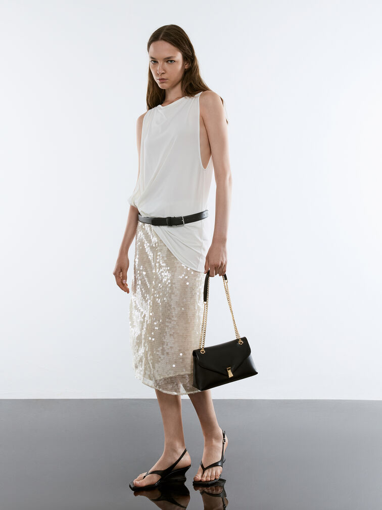 Lilibet Chain-Strap Bag, Black, hi-res