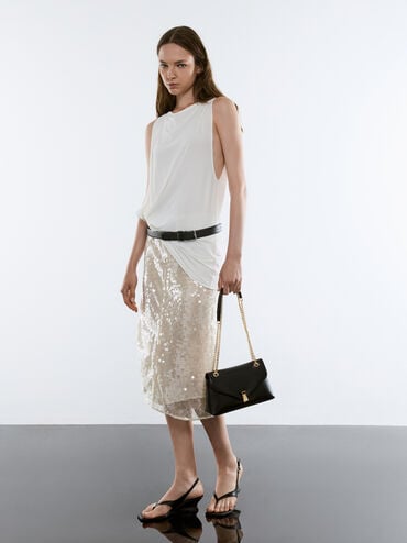 Lilibet Chain-Strap Bag, Black, hi-res