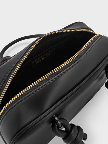 Sammie Knotted-Handle Elongated Bag, Black, hi-res