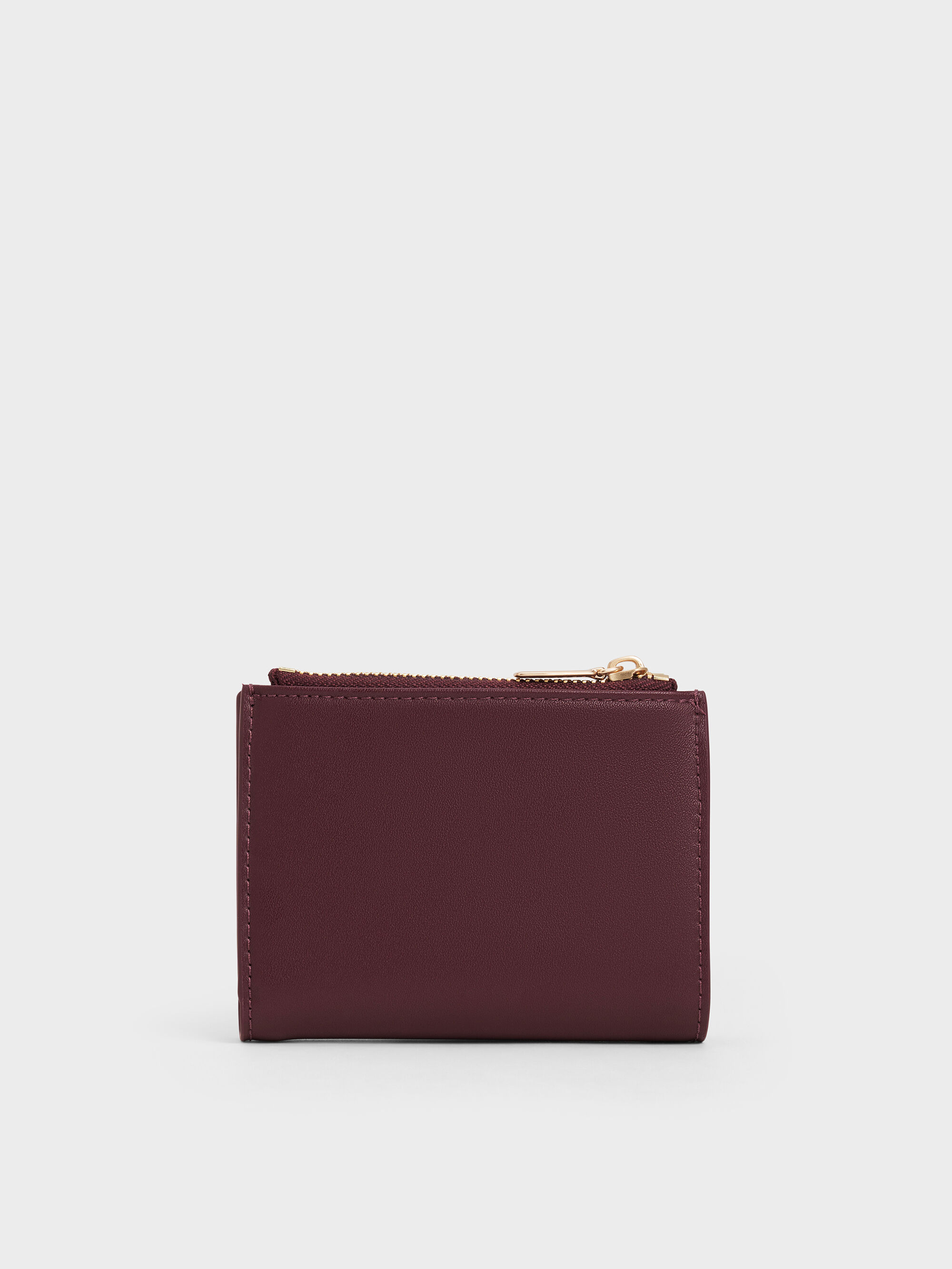 Wineberry Red Midori Geometric Top-Zip Wallet - Wineberry Red