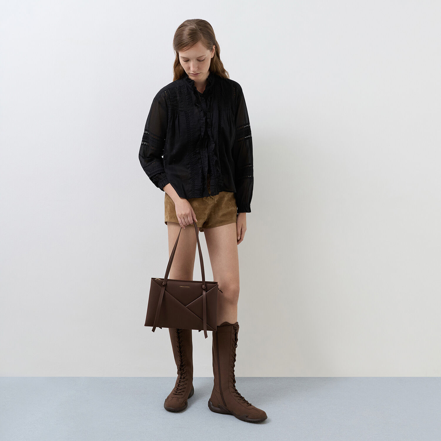 Espresso Brown Midori Geometric Tote Bag - Espresso Brown