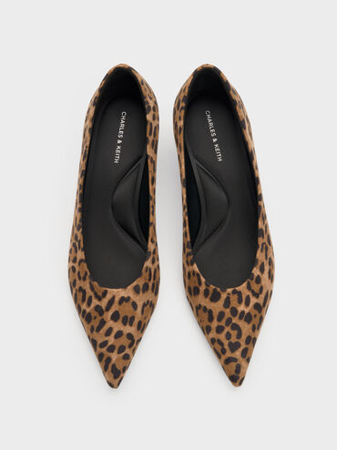 Emelia Leopard-Print Kitten Heels, Animal Print Natural, hi-res