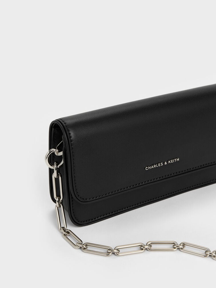 Lane Chain-Handle Wallet, Noir, hi-res