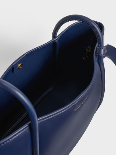 Large Slouchy Tote Bag, Navy, hi-res