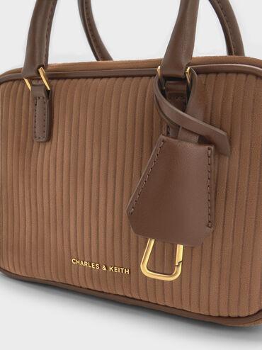 Mini Sianna Corduroy Bowling Bag, Mocha Brown, hi-res