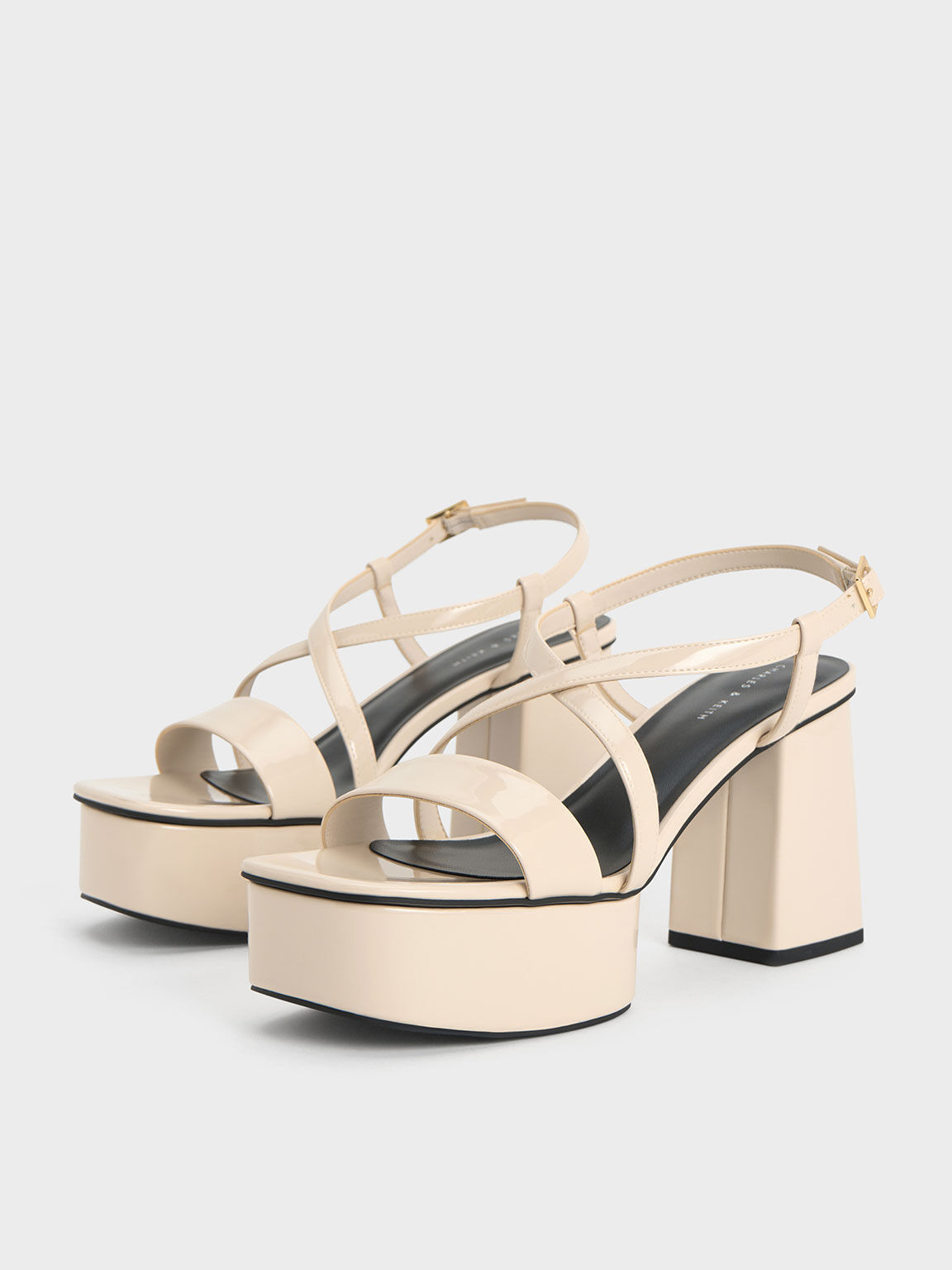 Cream cheap platform sandals