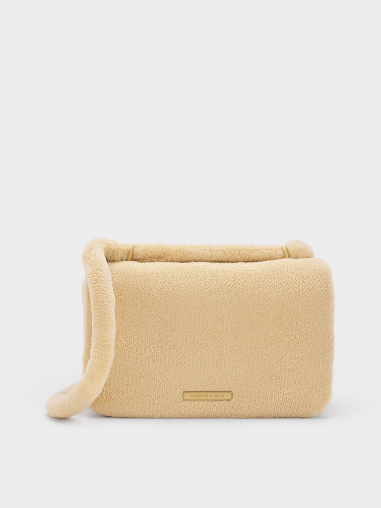 Loey Textured Crossbody Bag, Beige, hi-res