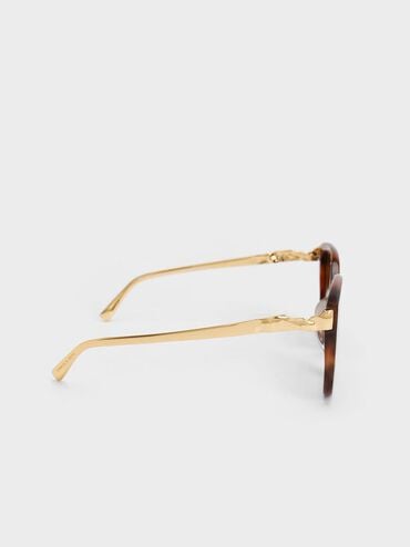 Oversized Square Acetate Sunglasses, T. Shell, hi-res