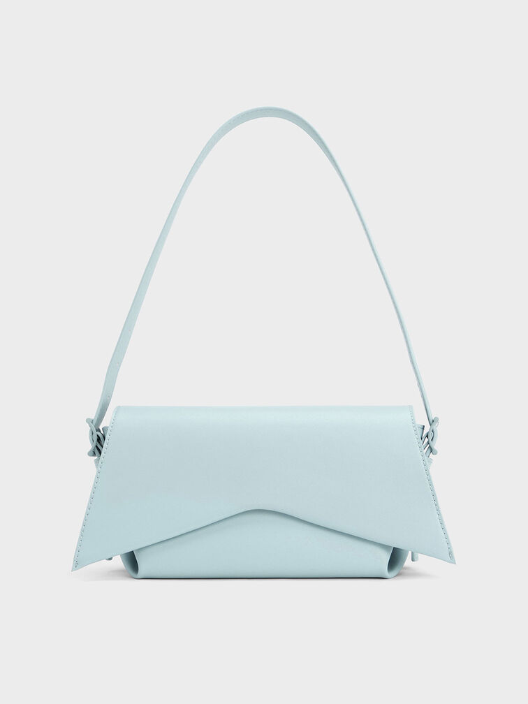 Boaz Geometric Front Flap Bag, Blue, hi-res