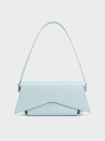 Boaz Geometric Front Flap Bag, Blue, hi-res
